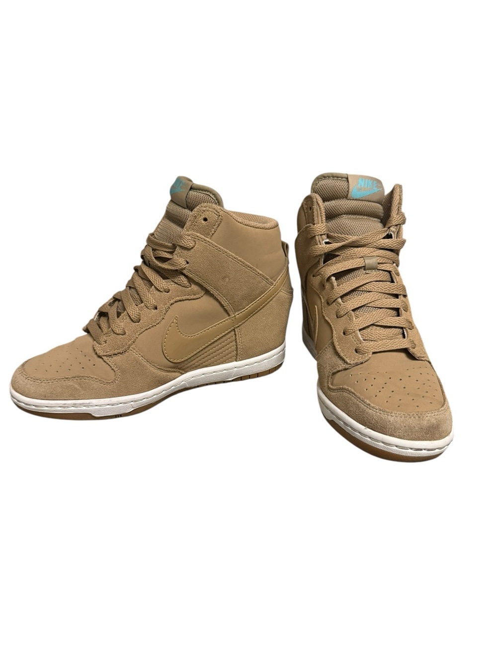 Nike Dunk Sky HI Essential 644877-200 Desert Camo Hidden Wedge Sneaker Womens 7